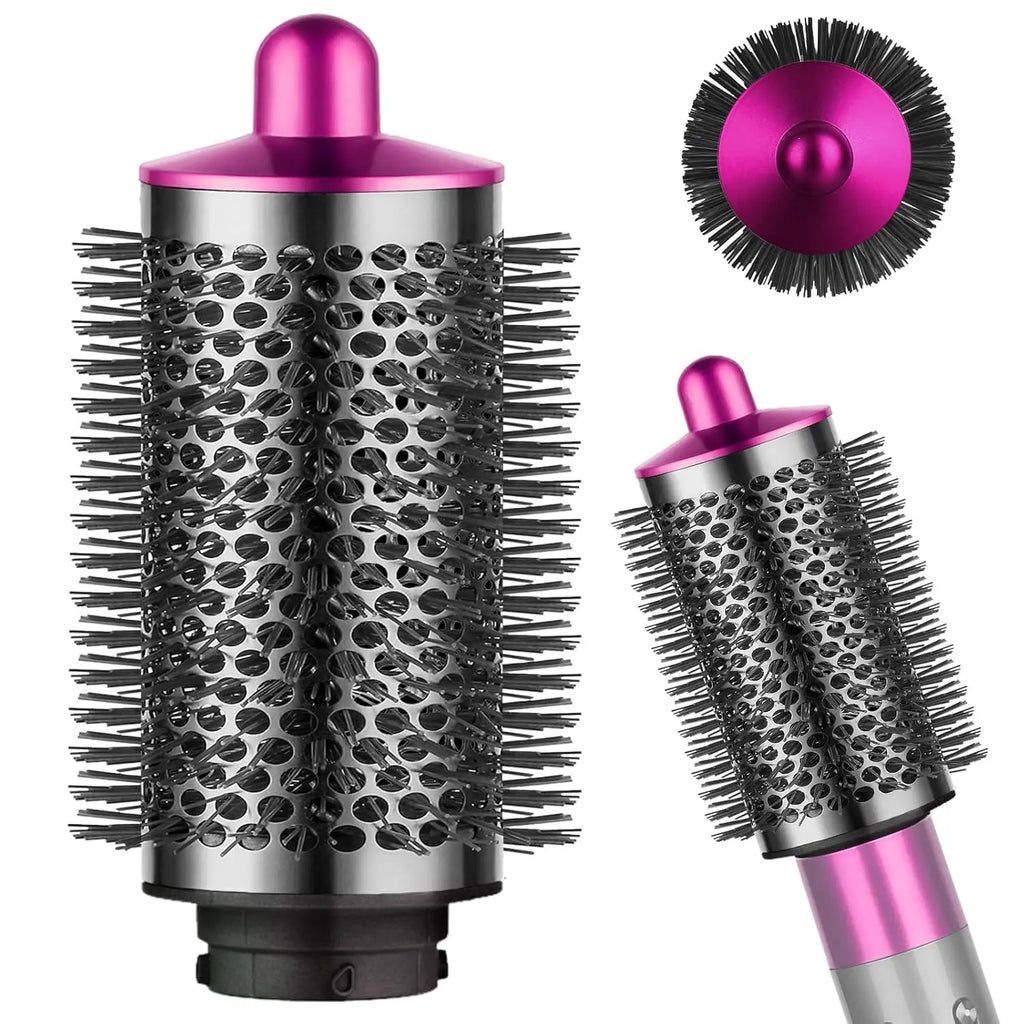 Large Round Volumizing Brush for Dyson Airwrap Attachments, Nickel/Copper, Bigger Oval Volumizer for Fluffy Styling