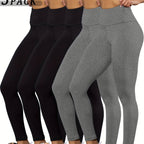 5 Pack Super Soft Leggings for Women, High Waisted Tummy Control No See Through Workout Yoga Running Pants Leggings