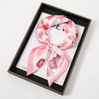 Bohemian Style Print Luxury Brand Silk Square Scarf Women Satin Shawls Neckerchief Wrap Scarves Bandana Hair Hjiab Floral