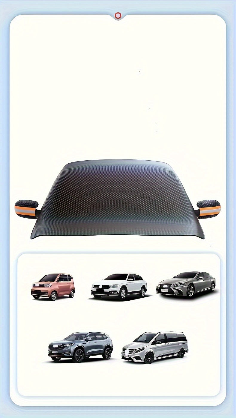 Magnetic Snow Cover for Car Windshield, Oxford Cloth Thickened Antifreeze Sunshade, Heat And Snow Protection
