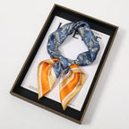 Bohemian Style Print Luxury Brand Silk Square Scarf Women Satin Shawls Neckerchief Wrap Scarves Bandana Hair Hjiab Floral