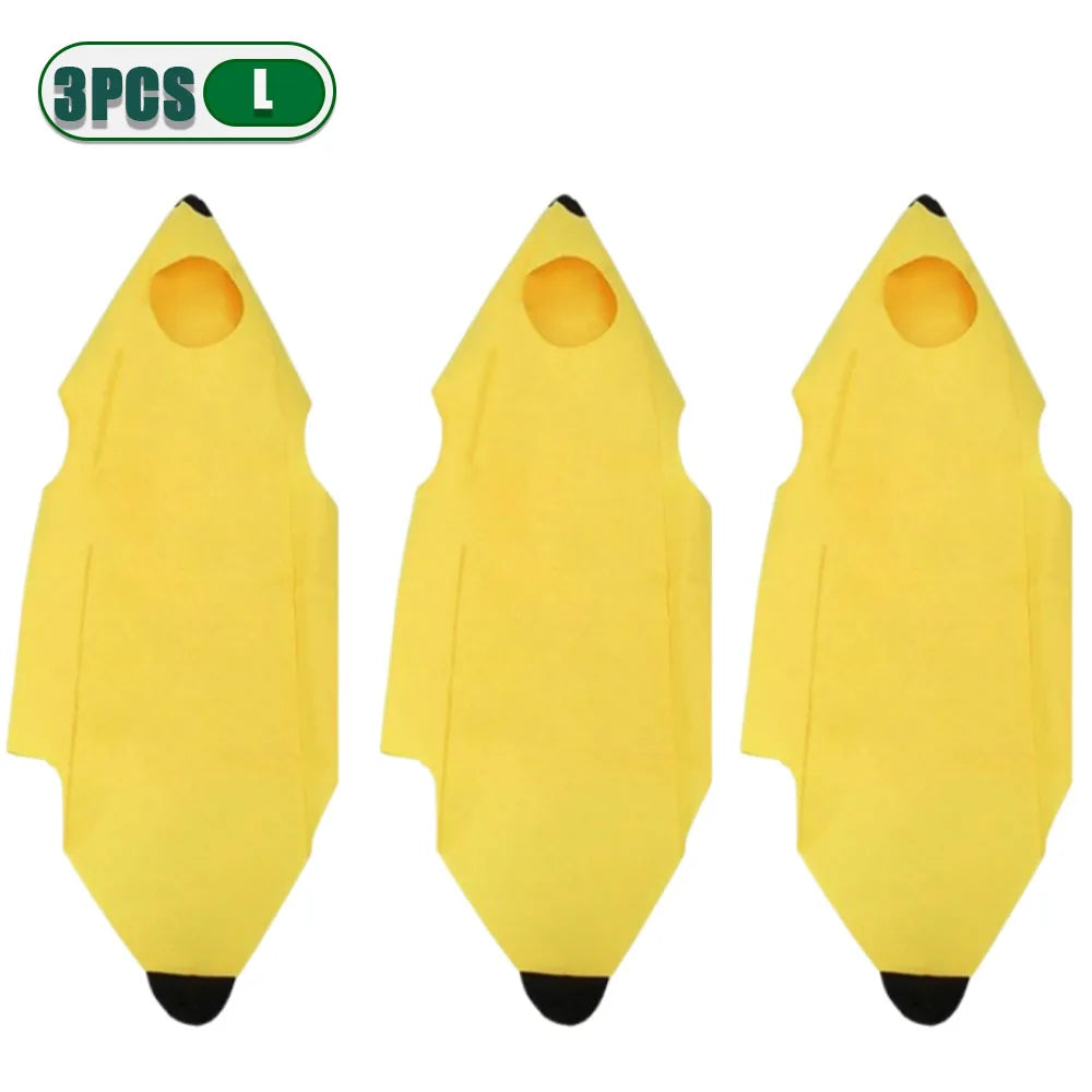 1-5PCS Banana Costume for Christmas Fruit Outfit Parent-Child Matching Stage Performance Clothes Kindergarten Role Play Decor