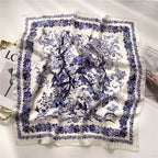2025 New Fashion 70X70cmPrinted Women's Scarf Pashmina Silk Scarf Square Shawl Decorative Headband Neck Luxury Design Bandana