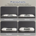 [2 Neck Massage Pillows] 2 Soft Woven Neck Massage Couple Pillows - Buy 1 Get 1 Free, Adjustable Ergonomic Orthotic Profile Support, High Quality Pillow Core, Detachable Pillowcase For Sleeping Comfort