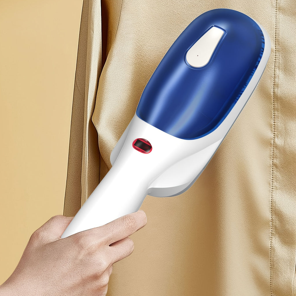 [1pc Handheld Steamer Iron] 1pc Handheld Steamer Iron - Powerful Steam, Compact & Portable, Wrinkle Removal for Clothes, Ideal for Home, Office, Travel, US Plug, 110-130V, White & Blue, Garment Care, Modern, Durable, Ironing