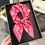 2025 New Fashion 70X70cmPrinted Women's Scarf Pashmina Silk Scarf Square Shawl Decorative Headband Neck Luxury Design Bandana