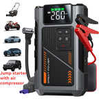 4000A Portable Wireless Car Air Compressor Jump Starter with Air Compressor, Battery Jump Starter Portable Peak, Car Battery Charger Portable For12V(8.0LGas/1.72gal Diesel) Start The Car Quickly, USB Input/output, LED Emergen