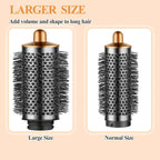Large Round Volumizing Brush for Dyson Airwrap Attachments, Nickel/Copper, Bigger Oval Volumizer for Fluffy Styling