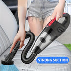 Car Vacuum Cleaner, Handheld Vacuum Cleaner With 4200PA Super Strong Suction, 1800mAh Large Capacity, Low Noise, With Five Matching Accessories For Car Interior Care, Home And Pet Cleaning, Car Accessories For Women Pink Girl