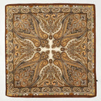 Bohemian Style Print Luxury Brand Silk Square Scarf Women Satin Shawls Neckerchief Wrap Scarves Bandana Hair Hjiab Floral