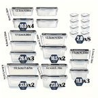 48pcs luxury food storage container set of high quality - sealed design, BPA free, easy to fasten lid, stackable microwave safe - including 24 containers, 24 lids, free labels, and kitchen storage marker pen