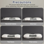 [2 Neck Massage Pillows] 2 Soft Woven Neck Massage Couple Pillows - Buy 1 Get 1 Free, Adjustable Ergonomic Orthotic Profile Support, High Quality Pillow Core, Detachable Pillowcase For Sleeping Comfort