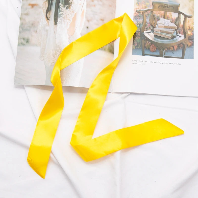 30 Colors Women Narrow Long Scarf 100x4cm Solid Color Chiffon Red Tie Black Bag Ribbon Headband Choker Streamer Lady Accessories