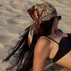 2025 New Fashion 70X70cmPrinted Women's Scarf Pashmina Silk Scarf Square Shawl Decorative Headband Neck Luxury Design Bandana