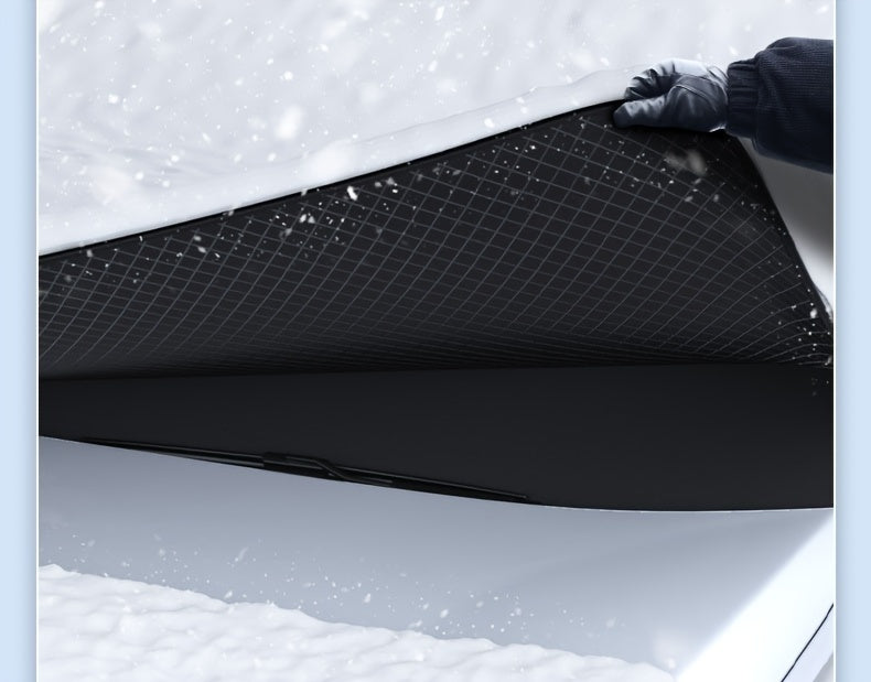 Magnetic Snow Cover for Car Windshield, Oxford Cloth Thickened Antifreeze Sunshade, Heat And Snow Protection