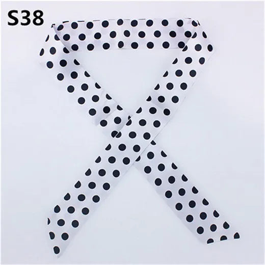 47 Colors Brand Bandana Small Silk Bag Scarf Women Head Hijab Scarf Long Skinny Scarves For Ladies Fashion Headband