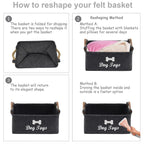 Pet Toy Box Felt Cat and Dog Toy Box Personalized Toy Organizer Box Toy Storage Box Clothes Storage Box Collar Storage