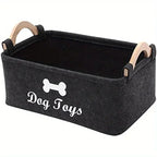 Felt pet toy box, dog toy box, storage basket box - perfect for organizing pets