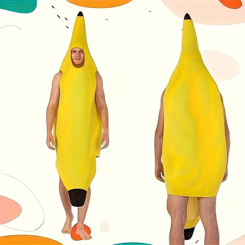 1-5PCS Banana Costume for Christmas Fruit Outfit Parent-Child Matching Stage Performance Clothes Kindergarten Role Play Decor