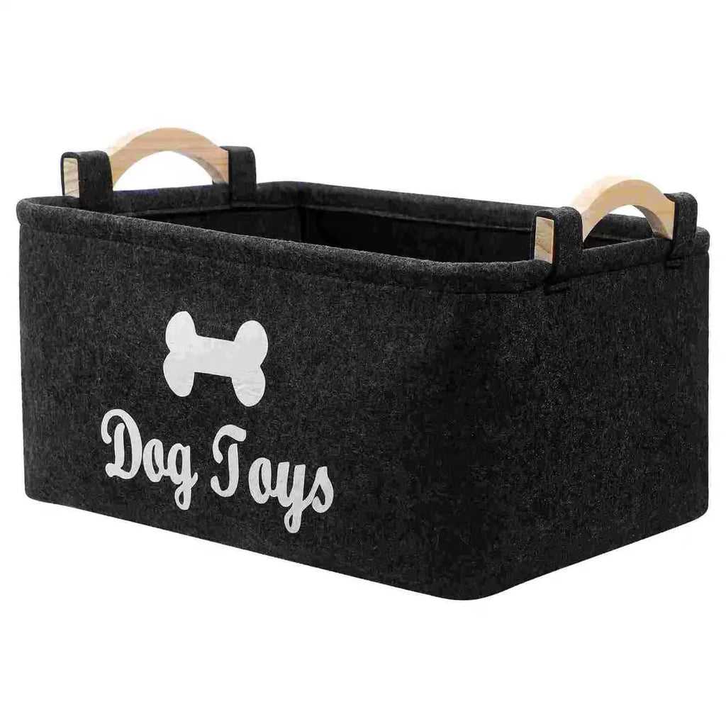 Pet Toy Box Felt Cat and Dog Toy Box Personalized Toy Organizer Box Toy Storage Box Clothes Storage Box Collar Storage
