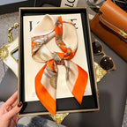 2025 New Fashion 70X70cmPrinted Women's Scarf Pashmina Silk Scarf Square Shawl Decorative Headband Neck Luxury Design Bandana