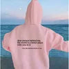 MANYLIYA Free Shipping Autumn Winter Letter Slogan Printed Hoodie Kangaroo Pocket Drawstring Printed Hoodie Couple Hoodie