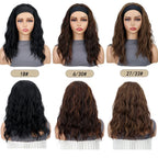 WIGSIN 16Inch Synthetic Short Headband Water Wave Curly Hair Wig for Women Breathable Hair Accessories Fashion Hairpiece