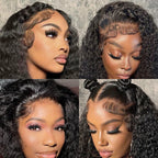 Wear Go Wig ISEE HAIR PreBleached Knots Kinky Curly HD Lace Glueless Human Wigs Ready To Go Pre Cut Lace PrePlucked Hairline Wig