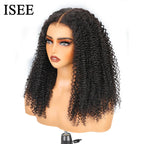 Wear Go Wig ISEE HAIR PreBleached Knots Kinky Curly HD Lace Glueless Human Wigs Ready To Go Pre Cut Lace PrePlucked Hairline Wig