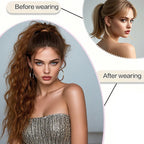 WIGSIN 18Inch Synthetic Long Curly Ponytail With Elastic Hair Rope Hair Extensions Fashionable Daily Use Party Hair Accessories