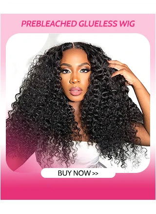 Wear Go Wig ISEE HAIR PreBleached Knots Kinky Curly HD Lace Glueless Human Wigs Ready To Go Pre Cut Lace PrePlucked Hairline Wig