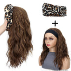 WIGSIN 16Inch Synthetic Short Headband Water Wave Curly Hair Wig for Women Breathable Hair Accessories Fashion Hairpiece