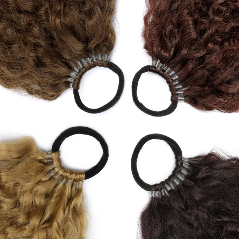 WIGSIN 18Inch Synthetic Long Curly Ponytail With Elastic Hair Rope Hair Extensions Fashionable Daily Use Party Hair Accessories