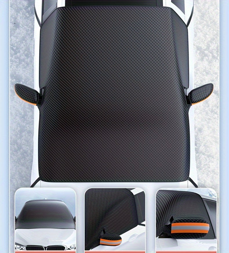 Magnetic Snow Cover for Car Windshield, Oxford Cloth Thickened Antifreeze Sunshade, Heat And Snow Protection