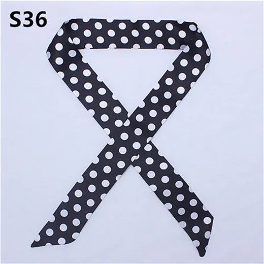 47 Colors Brand Bandana Small Silk Bag Scarf Women Head Hijab Scarf Long Skinny Scarves For Ladies Fashion Headband