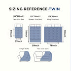 Luxurious Faux Rabbit Fur Throw Blanket - Super Soft & Warm All-Season Cozy Blanket for Couch, Bed, Travel, Camping, Office - Plush Faux Rabbit Fur, Beige & White Striped Contemporary Design, Machine Washable, Versatile Indoo