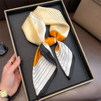 Bohemian Style Print Luxury Brand Silk Square Scarf Women Satin Shawls Neckerchief Wrap Scarves Bandana Hair Hjiab Floral