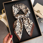 Bohemian Style Print Luxury Brand Silk Square Scarf Women Satin Shawls Neckerchief Wrap Scarves Bandana Hair Hjiab Floral