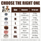 Cute Bear Paw Shaped Dog Bed And Cat Bed, Calm Donut Dog Bed, Warm And Comfortable Soft Dog Round Bed, Plush Dog And Cat Mattress Bed. Give Your Baby A Warm And Comfortable Mattress! with A Pet Scarf