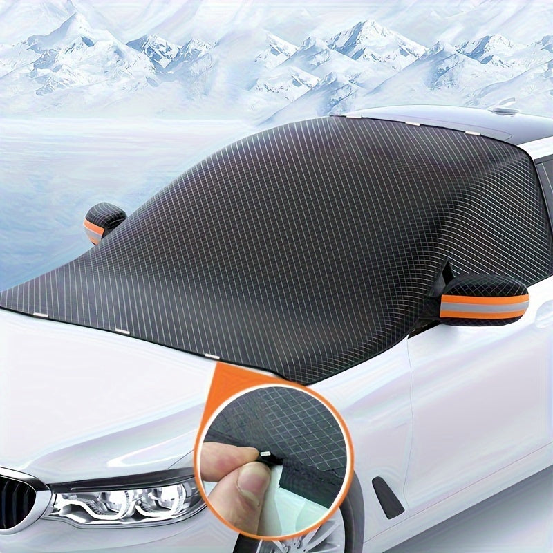 Magnetic Snow Cover for Car Windshield, Oxford Cloth Thickened Antifreeze Sunshade, Heat And Snow Protection