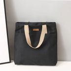 1Pc Women's Tote Bag Canvas Sewing Thread Large Capacity Advanced Sense Handbag Convenient Practical Female's Commuter Bag