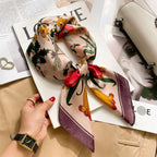 2025 New Fashion 70X70cmPrinted Women's Scarf Pashmina Silk Scarf Square Shawl Decorative Headband Neck Luxury Design Bandana