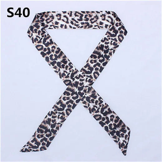 47 Colors Brand Bandana Small Silk Bag Scarf Women Head Hijab Scarf Long Skinny Scarves For Ladies Fashion Headband