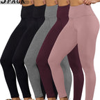 5 Pack Super Soft Leggings for Women, High Waisted Tummy Control No See Through Workout Yoga Running Pants Leggings