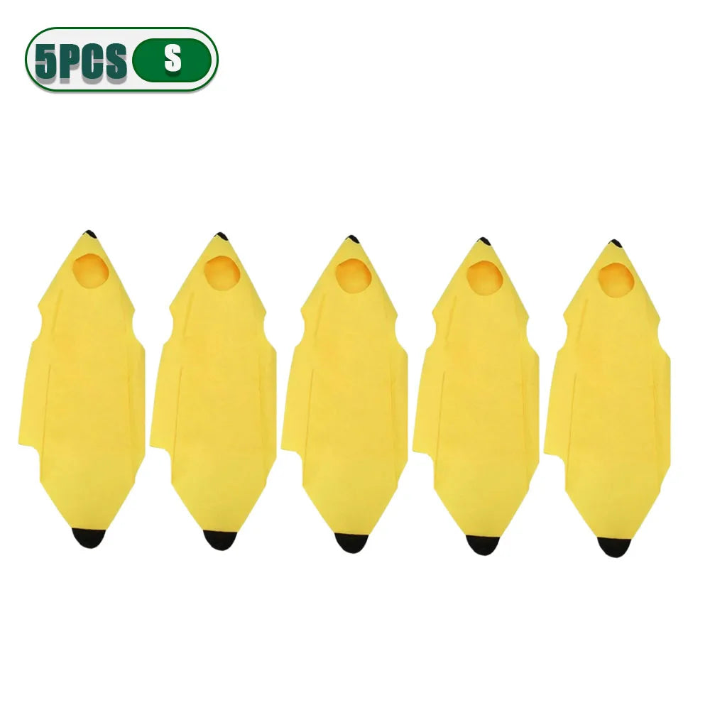 1-5PCS Banana Costume for Christmas Fruit Outfit Parent-Child Matching Stage Performance Clothes Kindergarten Role Play Decor