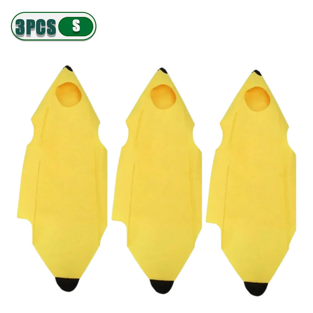 1-5PCS Banana Costume for Christmas Fruit Outfit Parent-Child Matching Stage Performance Clothes Kindergarten Role Play Decor