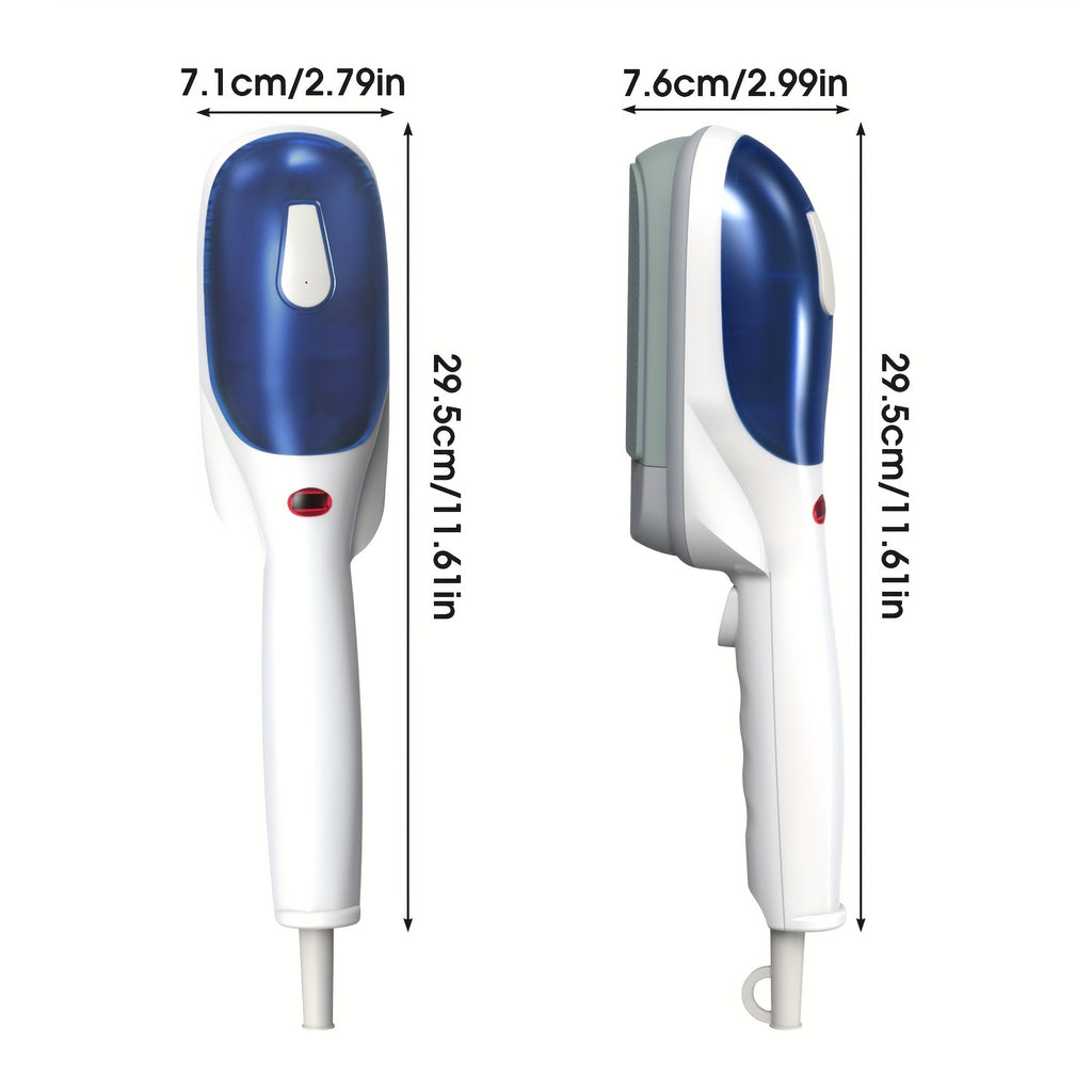 [1pc Handheld Steamer Iron] 1pc Handheld Steamer Iron - Powerful Steam, Compact & Portable, Wrinkle Removal for Clothes, Ideal for Home, Office, Travel, US Plug, 110-130V, White & Blue, Garment Care, Modern, Durable, Ironing