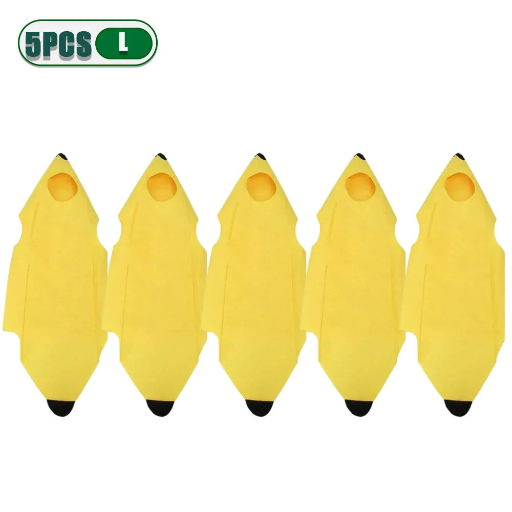 1-5PCS Banana Costume for Christmas Fruit Outfit Parent-Child Matching Stage Performance Clothes Kindergarten Role Play Decor