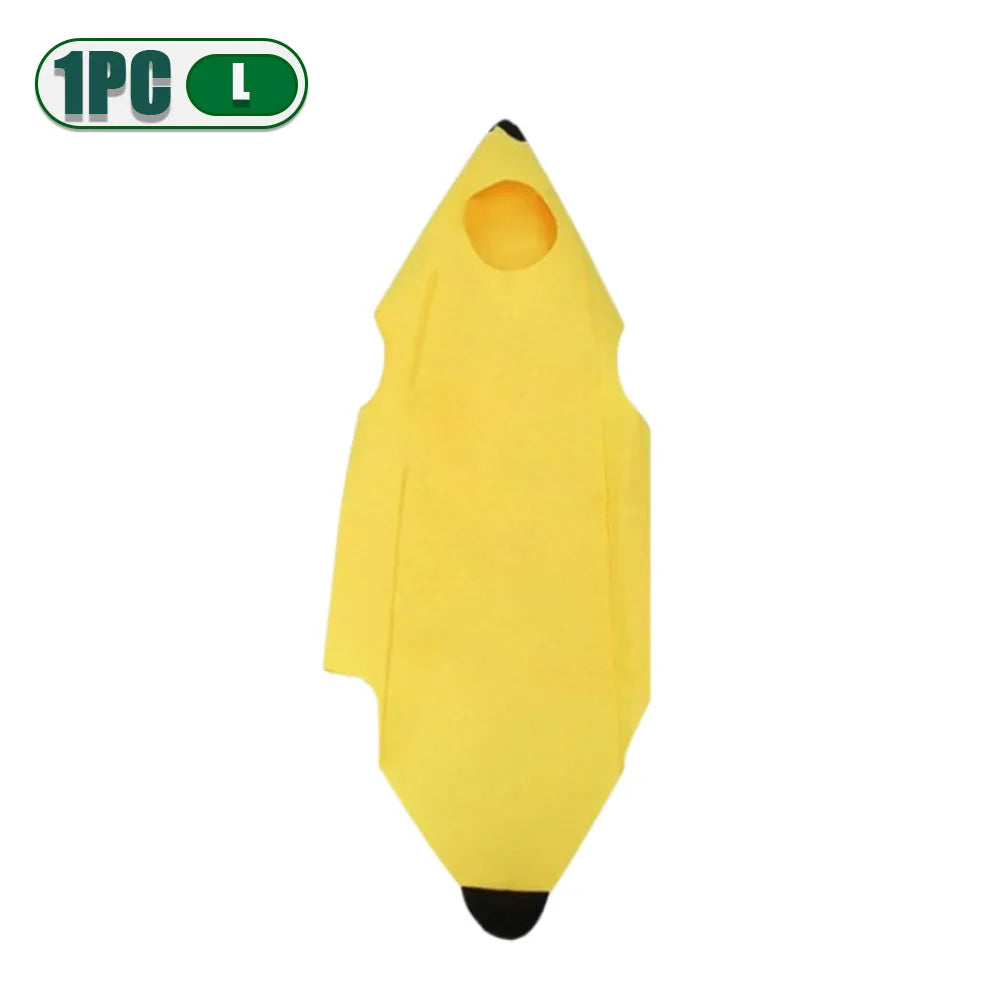 1-5PCS Banana Costume for Christmas Fruit Outfit Parent-Child Matching Stage Performance Clothes Kindergarten Role Play Decor
