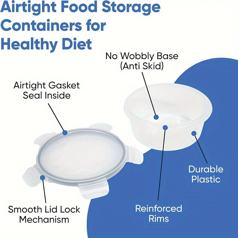 48pcs luxury food storage container set of high quality - sealed design, BPA free, easy to fasten lid, stackable microwave safe - including 24 containers, 24 lids, free labels, and kitchen storage marker pen